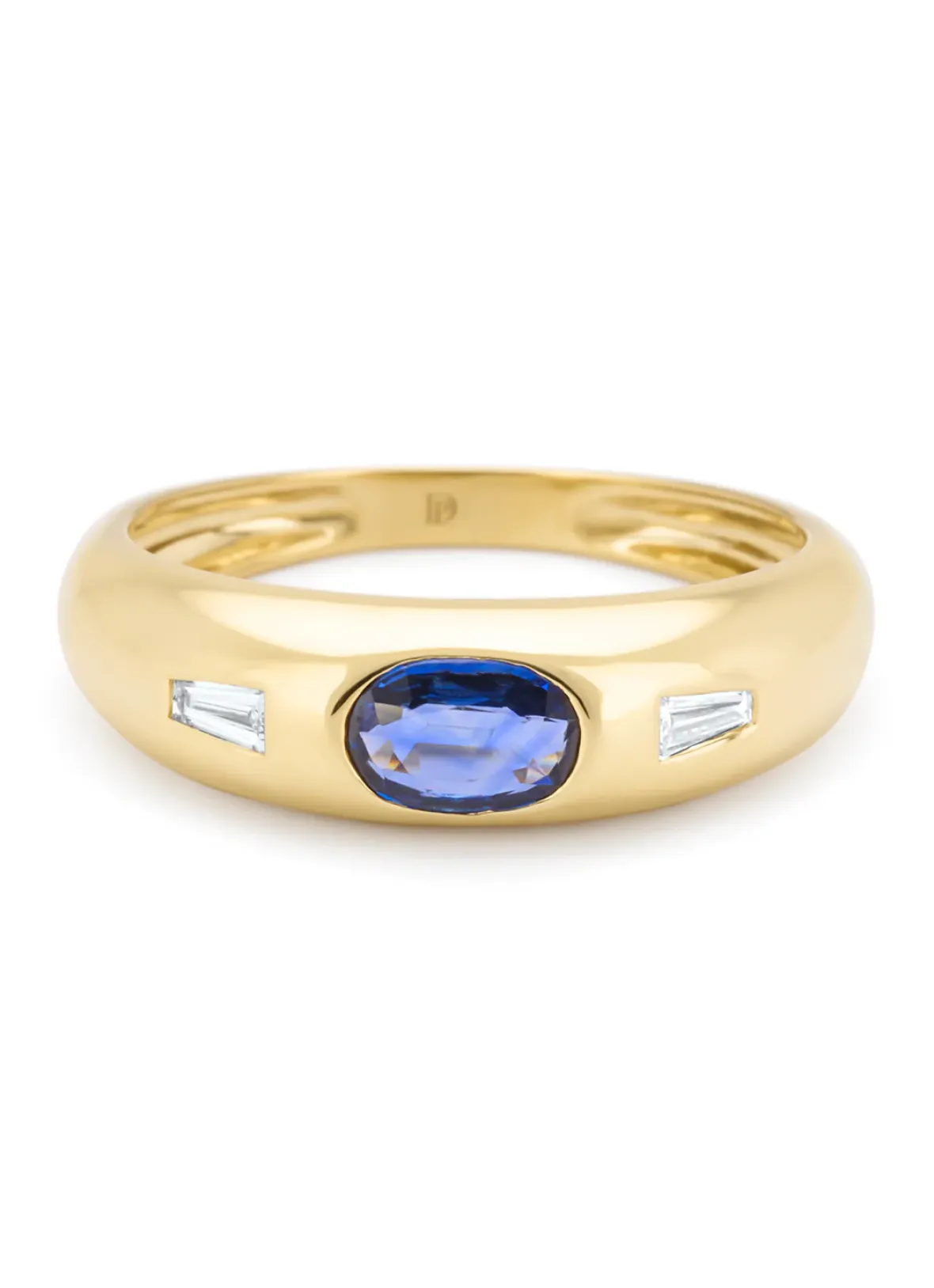 Diamond Point Geelgouden Ringen|Ringen Met Kleurstenen<Geelgouden ring, 0.47 ct blauwe saffier, BOLD