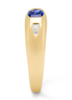 Diamond Point Geelgouden Ringen|Ringen Met Kleurstenen<Geelgouden ring, 0.47 ct blauwe saffier, BOLD