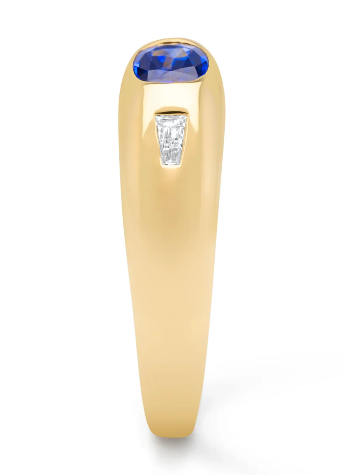 Diamond Point Geelgouden Ringen|Ringen Met Kleurstenen<Geelgouden ring, 0.47 ct blauwe saffier, BOLD