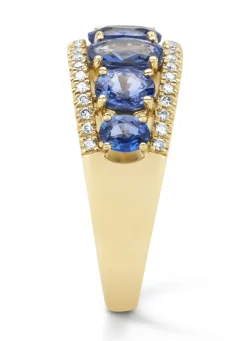 Diamond Point Geelgouden Ringen|Ringen Met Kleurstenen<Geelgouden ring, 3.05 ct blauwe saffier, Eden
