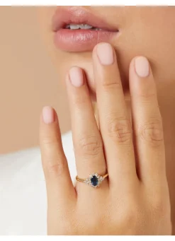 Diamond Point Geelgouden Ringen|Ringen Met Kleurstenen<Geelgouden ring, 0.60 ct blauwe saffier, Eden