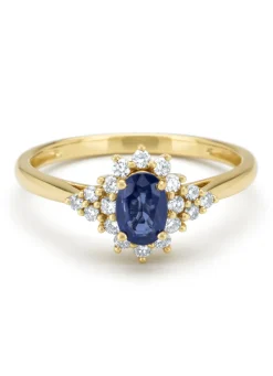 Diamond Point Geelgouden Ringen|Ringen Met Kleurstenen<Geelgouden ring, 0.60 ct blauwe saffier, Eden