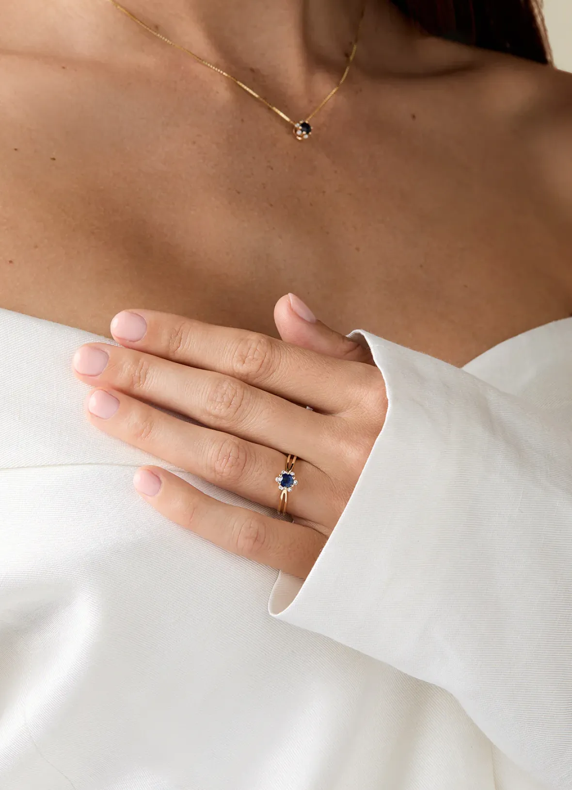 Diamond Point Geelgouden Ringen|Ringen Met Kleurstenen<Geelgouden ring, 0.50 ct blauwe saffier, Empress