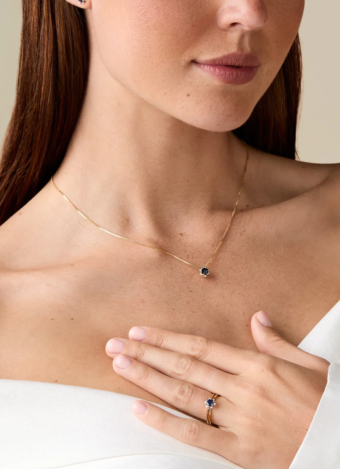 Diamond Point Geelgouden Ringen|Ringen Met Kleurstenen<Geelgouden ring, 0.50 ct blauwe saffier, Empress