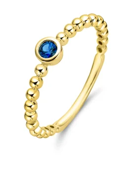 Diamond Point Geelgouden Ringen|Ringen Met Kleurstenen<Geelgouden ring, 0.12 ct blauwe saffier, Ensemble