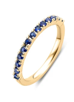 Diamond Point Geelgouden Ringen|Ringen Met Kleurstenen<Geelgouden ring, 0.37 ct blauwe saffier, Ensemble
