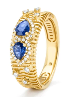 Diamond Point Geelgouden Ringen|Ringen Met Kleurstenen<Geelgouden ring, 0.70 ct blauwe saffier, Gallery