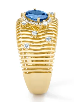 Diamond Point Geelgouden Ringen|Ringen Met Kleurstenen<Geelgouden ring, 1.01 ct blauwe saffier, Gallery