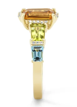 Diamond Point Geelgouden Ringen|Ringen Met Kleurstenen<Geelgouden ring, 1.30 ct citrien, Gallery