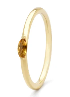 Diamond Point Geelgouden Ringen|Ringen Met Kleurstenen<Geelgouden ring, 0.12 ct citrien, Joy