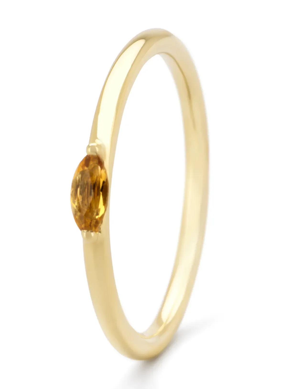 Diamond Point Geelgouden Ringen|Ringen Met Kleurstenen<Geelgouden ring, 0.12 ct citrien, Joy