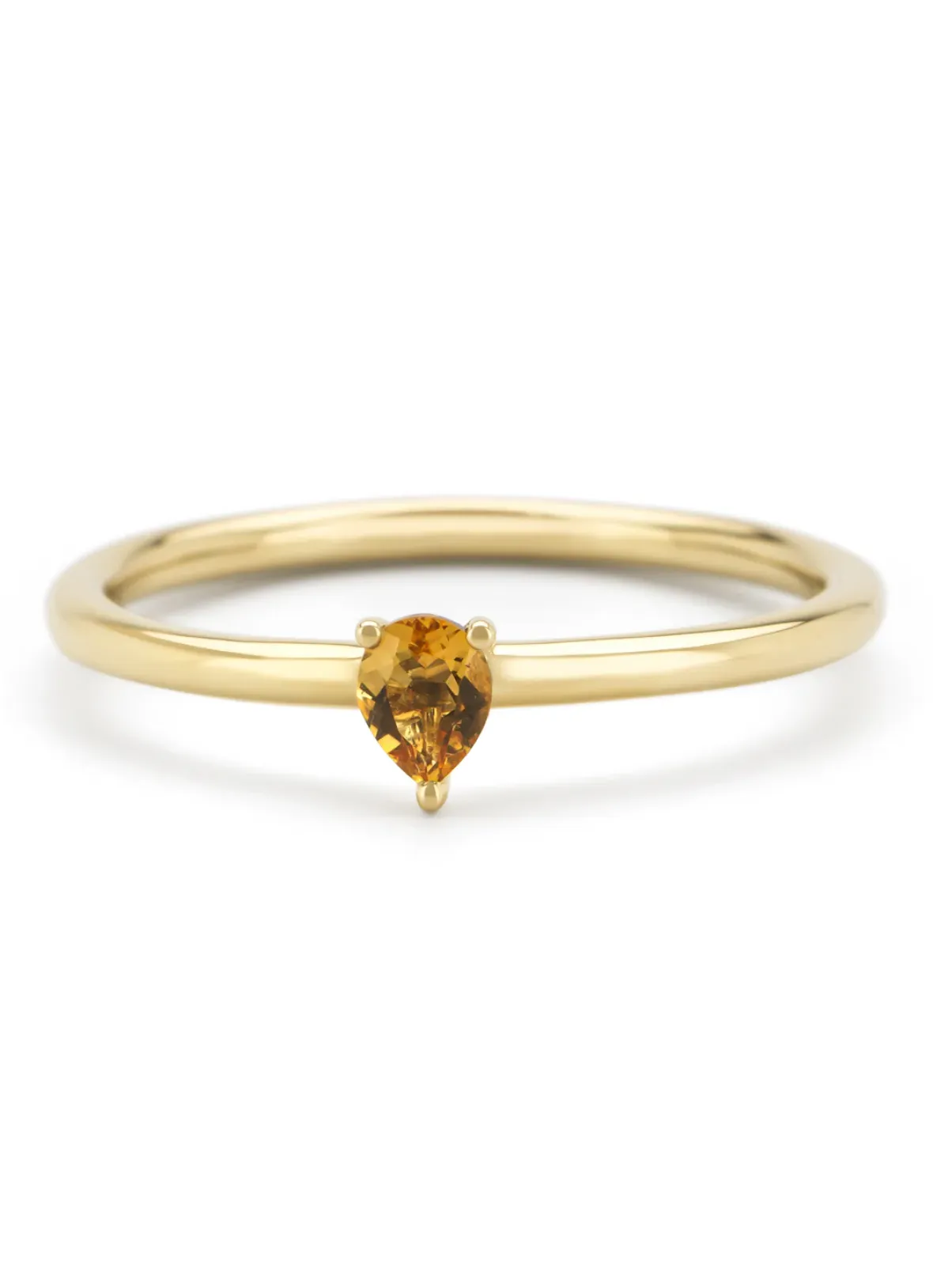 Diamond Point Geelgouden Ringen|Ringen Met Kleurstenen<Geelgouden ring, 0.14 ct citrien, Joy