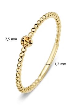 Diamond Point Geelgouden Ringen|Ringen Met Kleurstenen<Geelgouden ring, 0.04 ct citrien, Joy