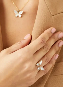 Diamond Point Geelgouden Ringen|Diamanten Ringen<Geelgouden ring, 0.20 ct diamant, Butterfly Kisses