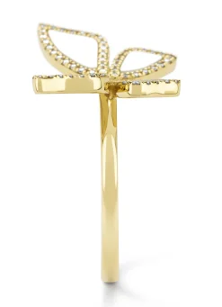 Diamond Point Geelgouden Ringen|Diamanten Ringen<Geelgouden ring, 0.20 ct diamant, Butterfly Kisses