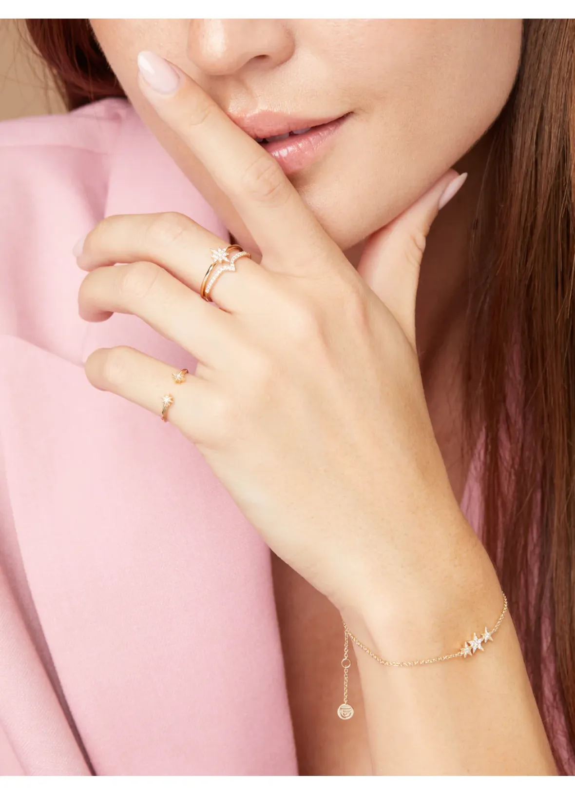Diamond Point Geelgouden Ringen|Diamanten Ringen<Geelgouden ring, 0.08 ct diamant, Cosmic