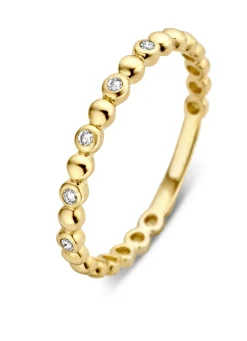Diamond Point Geelgouden Ringen|Diamanten Ringen<Geelgouden ring, 0.05 ct diamant, Ensemble