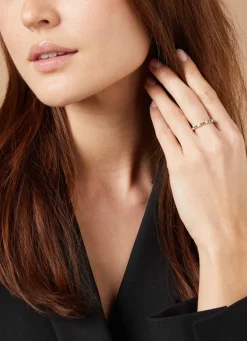 Diamond Point Geelgouden Ringen|Ringen Met Kleurstenen<Geelgouden ring, 0.13 ct diamant, Ensemble