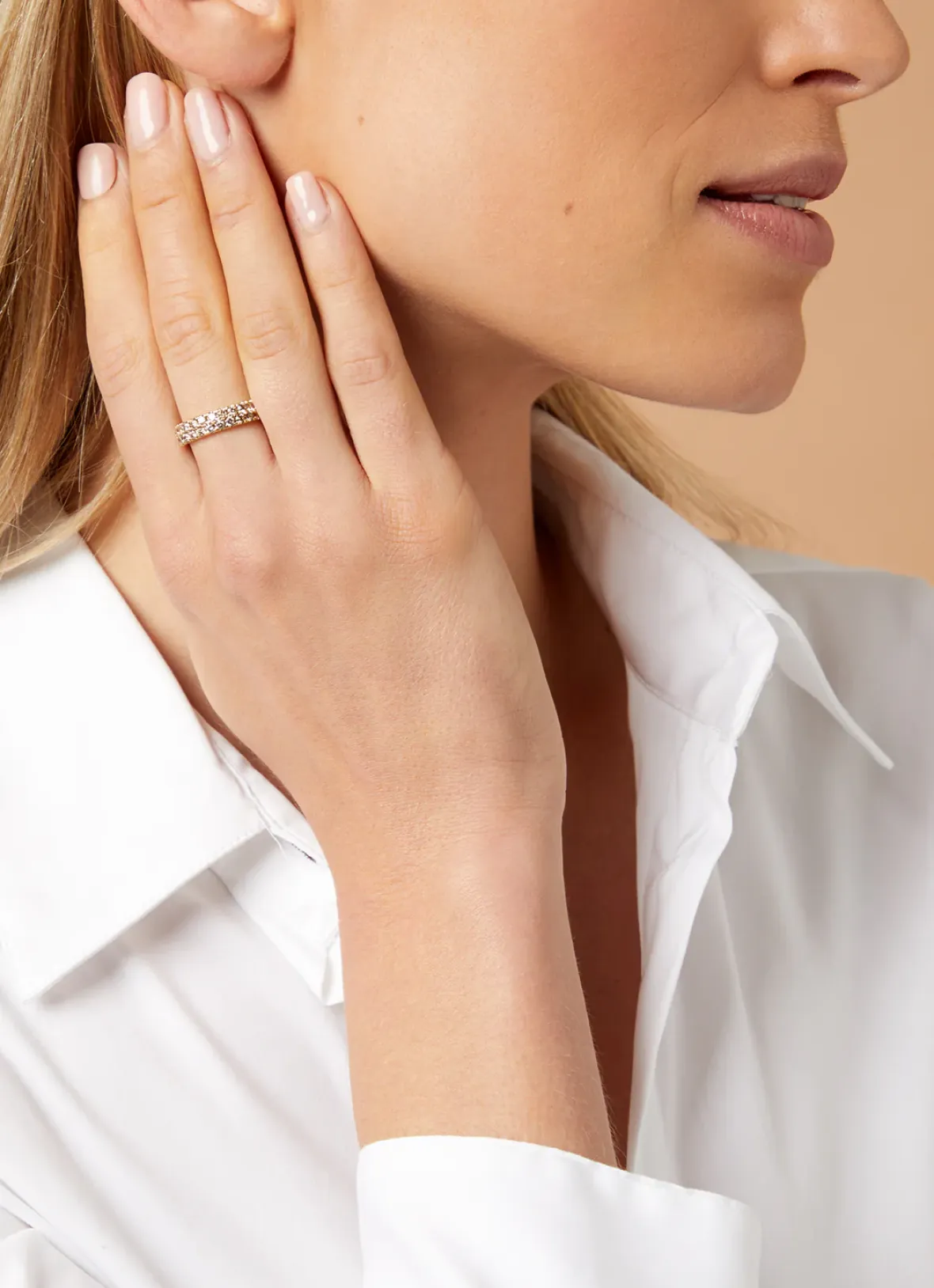 Diamond Point Geelgouden Ringen|Diamanten Ringen<Geelgouden ring, 0.98 ct diamant, Ensemble