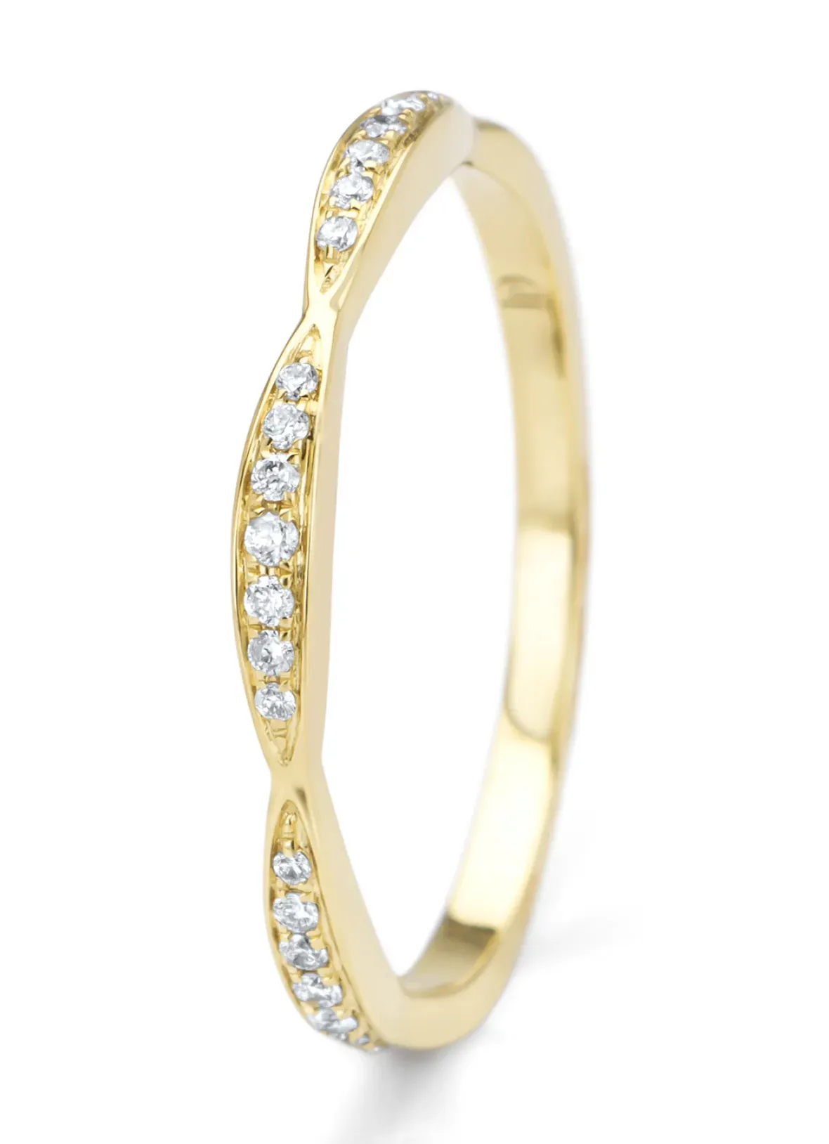 Diamond Point Geelgouden Ringen|Diamanten Ringen<Geelgouden ring, 0.09 ct diamant, Ensemble