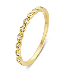 Diamond Point Geelgouden Ringen|Diamanten Ringen<Geelgouden ring, 0.08 ct diamant, Ensemble