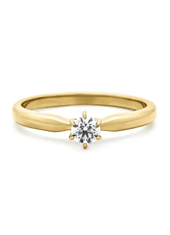 Diamond Point Geelgouden Ringen|Diamanten Ringen<Geelgouden ring, 0.20 ct diamant, Hearts & Arrows