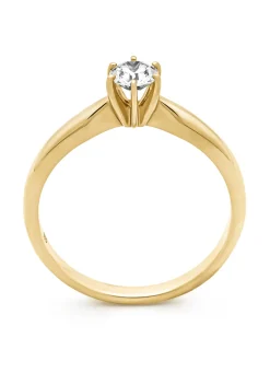 Diamond Point Geelgouden Ringen|Diamanten Ringen<Geelgouden ring, 0.30 ct diamant, Hearts & Arrows