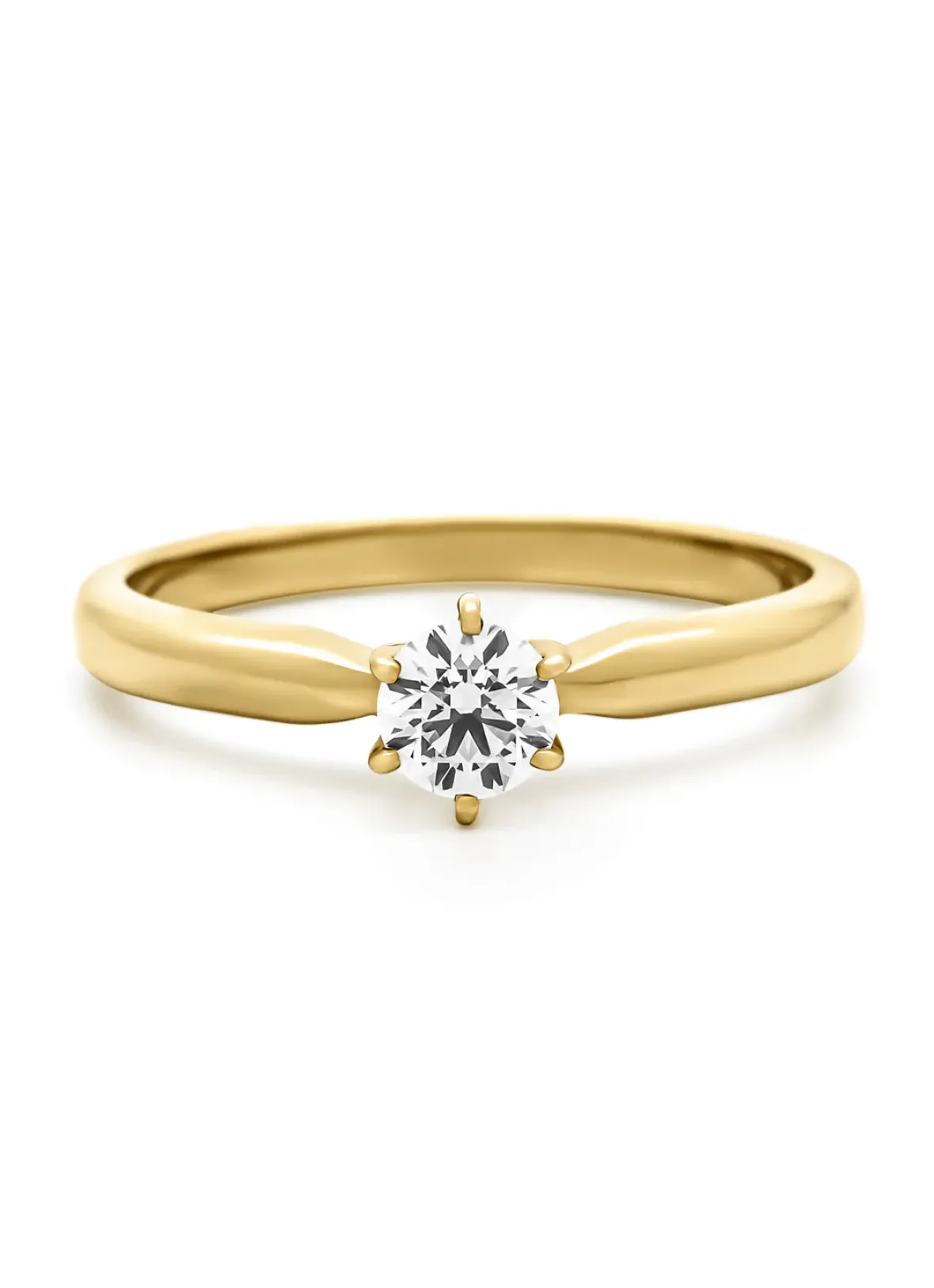 Diamond Point Geelgouden Ringen|Diamanten Ringen<Geelgouden ring, 0.30 ct diamant, Hearts & Arrows