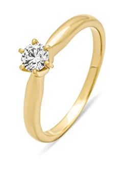 Diamond Point Geelgouden Ringen|Diamanten Ringen<Geelgouden ring, 0.25 ct diamant, Hearts & Arrows