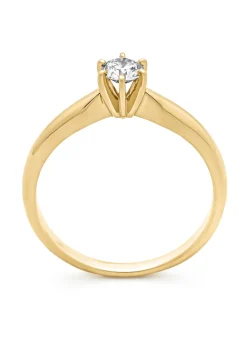 Diamond Point Geelgouden Ringen|Diamanten Ringen<Geelgouden ring, 0.25 ct diamant, Hearts & Arrows