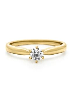 Diamond Point Geelgouden Ringen|Diamanten Ringen<Geelgouden ring, 0.25 ct diamant, Hearts & Arrows