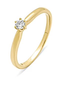 Diamond Point Geelgouden Ringen|Diamanten Ringen<Geelgouden ring, 0.10 ct diamant, Hearts & Arrows