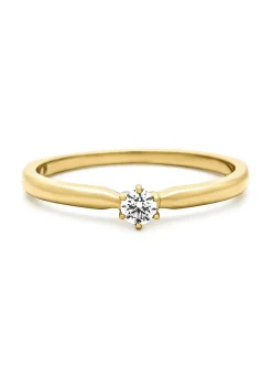 Diamond Point Geelgouden Ringen|Diamanten Ringen<Geelgouden ring, 0.10 ct diamant, Hearts & Arrows