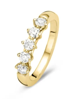 Diamond Point Geelgouden Ringen<Geelgouden ring, 0.50 ct diamant, Hearts & Arrows