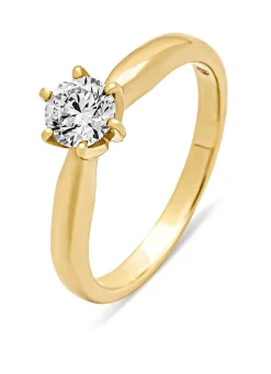 Diamond Point Geelgouden Ringen|Diamanten Ringen<Geelgouden ring, 0.50 ct diamant, Hearts & Arrows