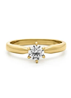Diamond Point Geelgouden Ringen|Diamanten Ringen<Geelgouden ring, 0.50 ct diamant, Hearts & Arrows