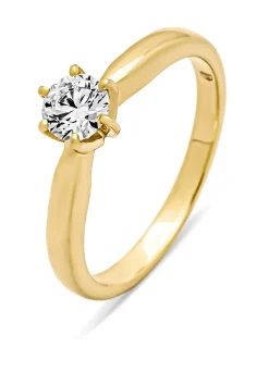 Diamond Point Geelgouden Ringen|Diamanten Ringen<Geelgouden ring, 0.40 ct diamant, Hearts & Arrows