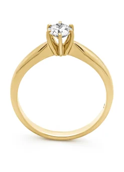 Diamond Point Geelgouden Ringen|Diamanten Ringen<Geelgouden ring, 0.40 ct diamant, Hearts & Arrows