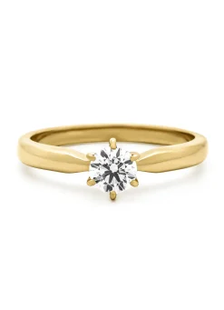 Diamond Point Geelgouden Ringen|Diamanten Ringen<Geelgouden ring, 0.40 ct diamant, Hearts & Arrows