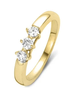 Diamond Point Geelgouden Ringen<Geelgouden ring, 0.30 ct diamant, Hearts & Arrows