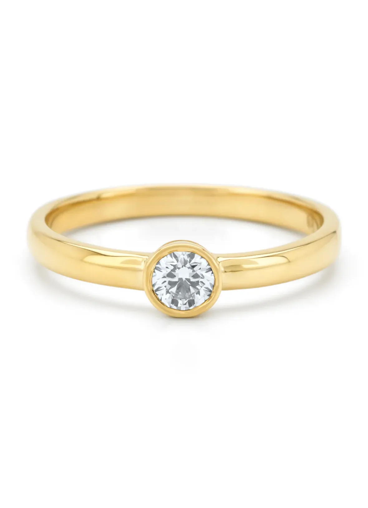 Diamond Point Geelgouden Ringen<Geelgouden ring, 0.20 ct diamant, Hearts & Arrows
