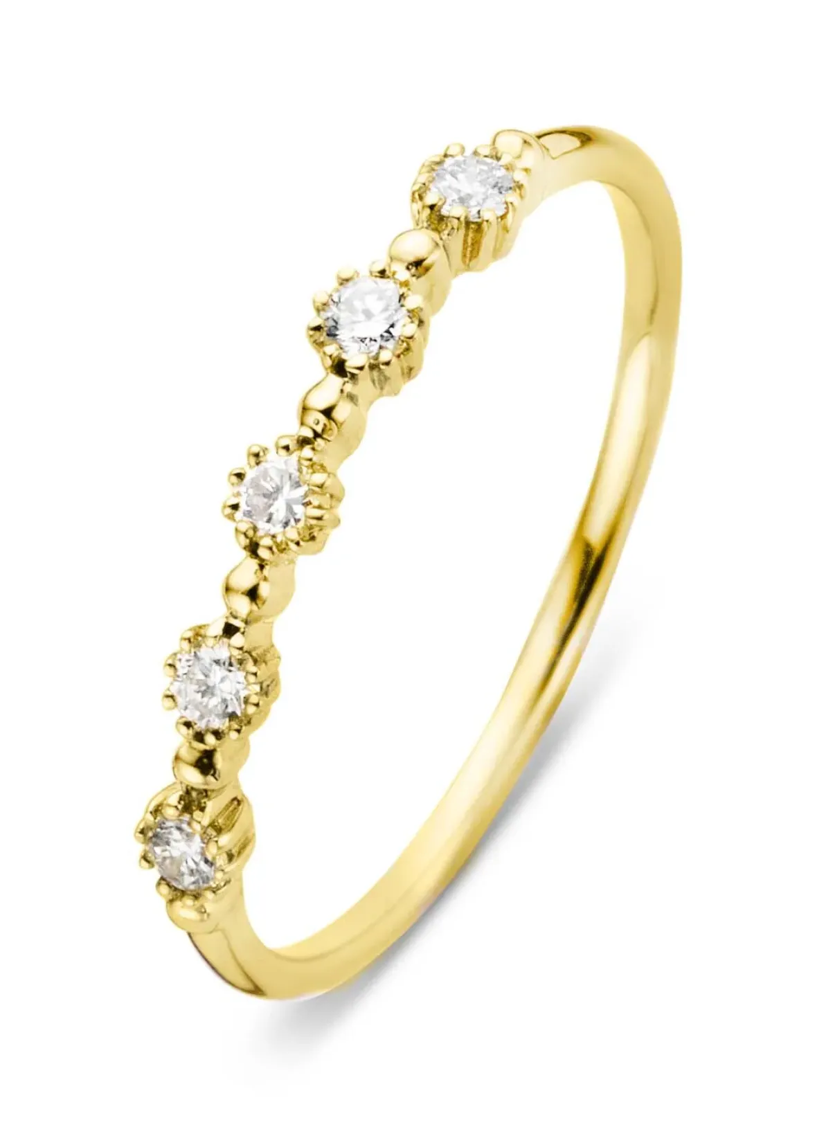 Diamond Point Geelgouden Ringen|Diamanten Ringen<Geelgouden ring, 0.17 ct diamant, Joy