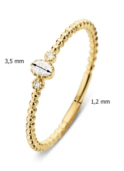 Diamond Point Geelgouden Ringen|Diamanten Ringen<Geelgouden ring, 0.09 ct diamant, Joy