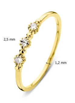 Diamond Point Geelgouden Ringen|Diamanten Ringen<Geelgouden ring, 0.10 ct diamant, Joy