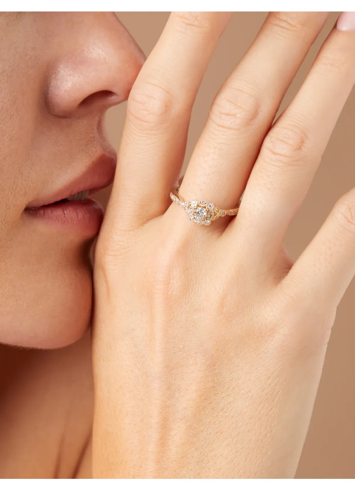 Diamond Point Geelgouden Ringen|Diamanten Ringen<Geelgouden ring, 0.37 ct diamant, Since 1904