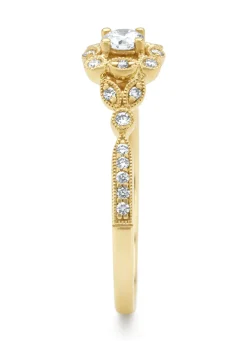 Diamond Point Geelgouden Ringen|Diamanten Ringen<Geelgouden ring, 0.37 ct diamant, Since 1904
