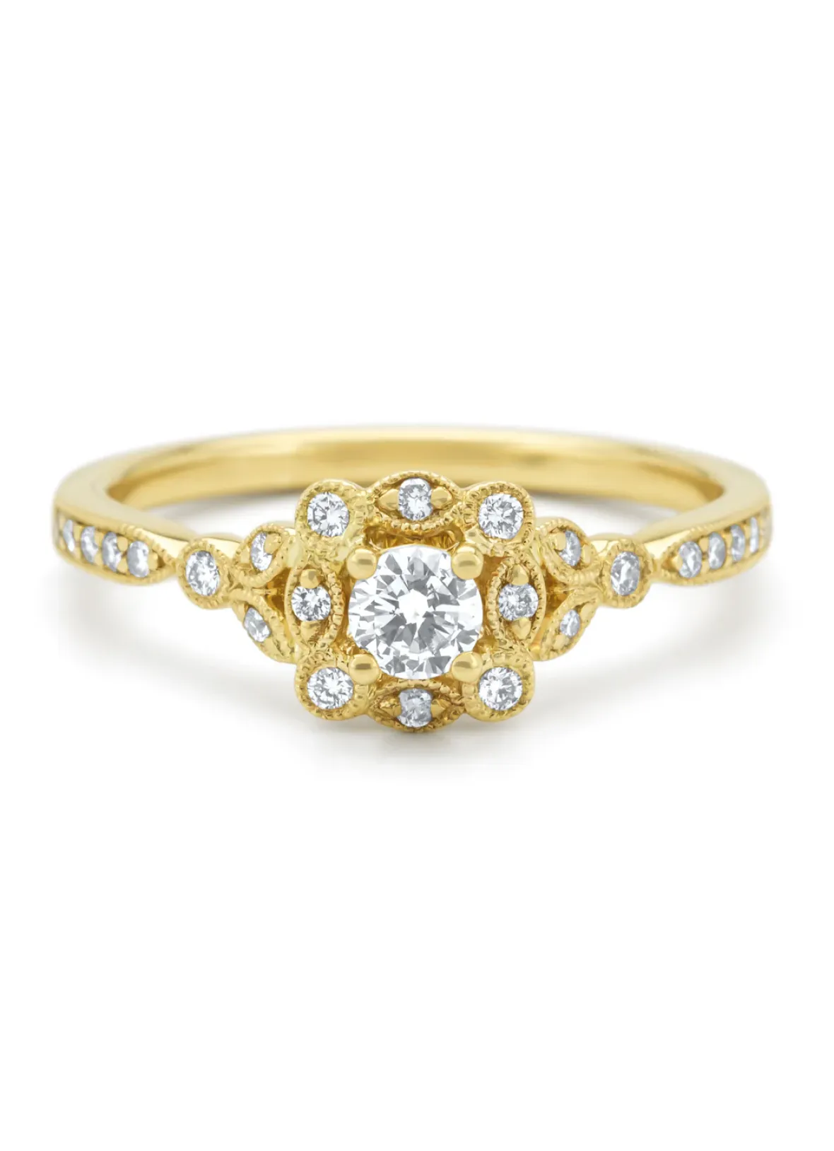 Diamond Point Geelgouden Ringen|Diamanten Ringen<Geelgouden ring, 0.37 ct diamant, Since 1904