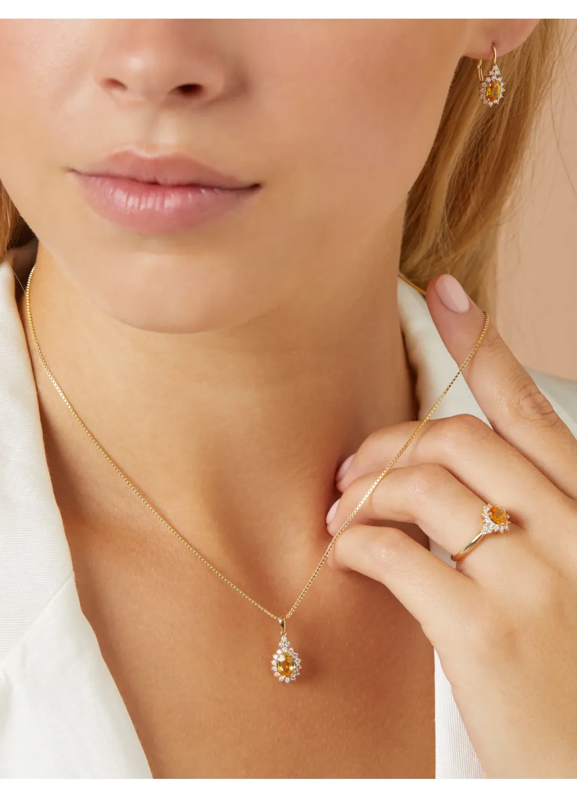 Diamond Point Geelgouden Ringen|Ringen Met Kleurstenen<Geelgouden ring, 0.60 ct gele saffier, Eden