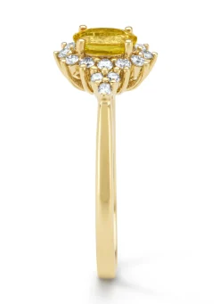 Diamond Point Geelgouden Ringen|Ringen Met Kleurstenen<Geelgouden ring, 0.60 ct gele saffier, Eden