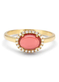 Diamond Point Geelgouden Ringen|Ringen Met Kleurstenen<Geelgouden ring, 1.63 ct granaat, Little Drops